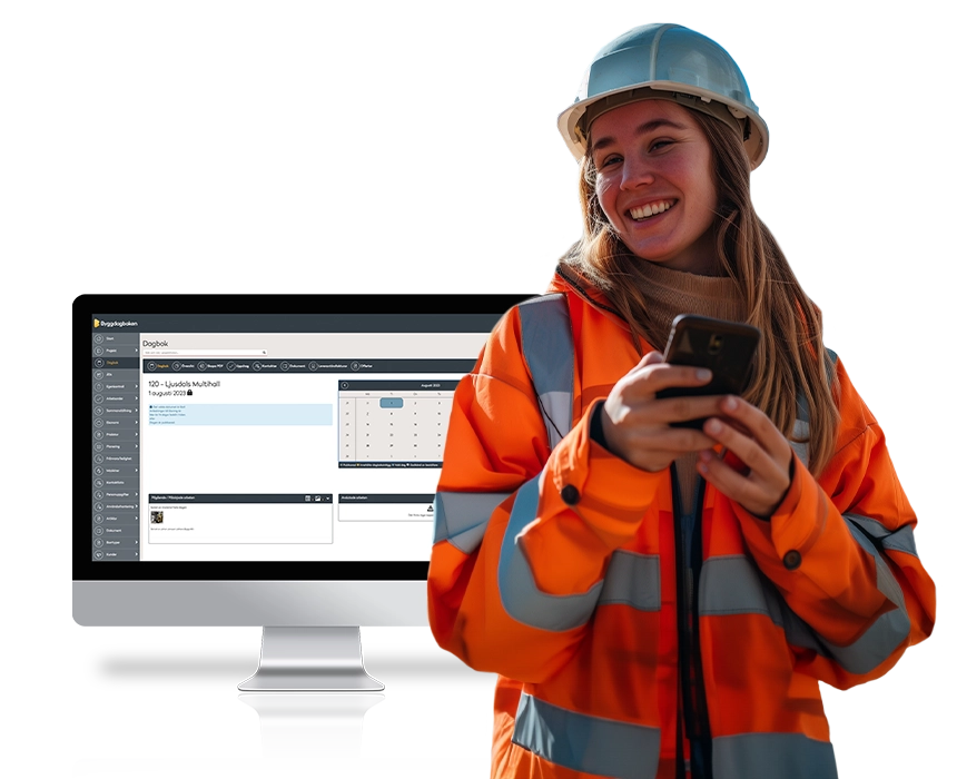 Digital byggdagbok för enkel dokumentation och rapportering med Byggdagboken.
