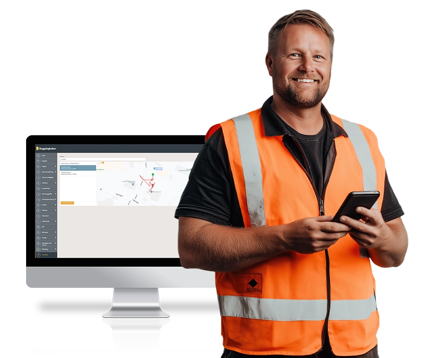 Digital tidtracking med Byggdagboken för realtidskontroll av personal och projektkostnader.